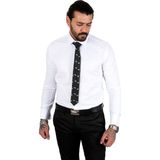 Rizzup Erkek Beyaz Dar Kesim Uzun Kollu Kol Düğmeli Gömlek 2209615 - 2XL
