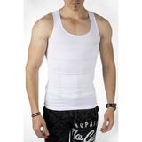 Rizzup Erkek Beyaz Likralı Korse Atlet Bel Göbek Toparlayıcı Sıkılaştırıcı Atlet 2407072 - 2XL - 3XL