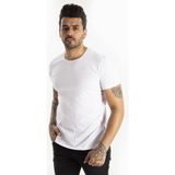 RizzUP Erkek Beyaz Slim Fit %90 Pamuk Likralı Yumuşak Dokulu Basic Tişört 1801131 - 5XL