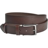 Rizzup Erkek Kahve Hakiki Deri Klasik Kemer 3,5 cm Kumaş Pantolon Kemeri 2502635 - 130 cm