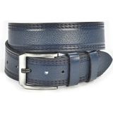 Rizzup Erkek Lacivert %100 Hakiki Deri Kemer 4,5 cm Özel Yapım Deri Kot Kemeri 2402604 - 125 cm