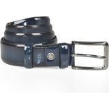 Rizzup Erkek Lacivert Lazer Işlemeli Ince Klasik Parlak Suni Deri Kemer 2402627 - 130 cm