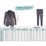 RizzUP Erkek Mavi Safari Ceketli Slim Fit 2'li Takım Elbise – Pileli Duble Paça Pantolon 2600723 - 6 Drop - 50