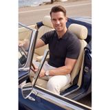 RizzUP Erkek Regular Fit Rahat Kesim Düğmeli Lacivert Polo Yaka Triko Tişört Yumuşak Likralı 2608210 - 2XL