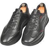 Rizzup Erkek Siyah Desenli Bağcıklı Yüksek Taban Deri Spor Ayakkabı Casual Sneaker 2509994