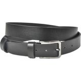 Rizzup Erkek Siyah Hakiki Deri Klasik Kemer 3,5 cm Kumaş Pantolon Kemeri 2502635 - 135 cm