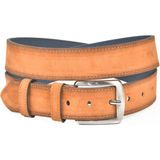 Rizzup Erkek Taba 4 cm Eninde Süet Kemer Suni Süet Spor Kemer 2402643 - 130 cm