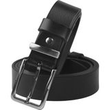 Rizzup Siyah %100 Hakiki Deri Ince Erkek Kemer Metal Köprülü, Kolay Kısaltılabilir Premium Tasarım 2602676 - 115 cm