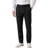 Rizzup Siyah Slim Fit Likralı Keten Dokulu Lastikli Belli Ipli Yazlık Erkek Pantolon 2603001 - 6 Drop - 33
