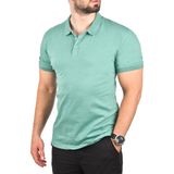 Rizzup Yeşil Büyük Beden Polo Yaka Tişört Nefes Alan Pamuklu Kumaş Battal Beden Erkek Tişört 2504349 - 3XL