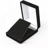 RJ Displays -6 paket Peluş Siyah Flok Velur Kolye Kolye Küpe Hediye Kutuları Ambalaj, Takı Perakende Vitrin Sergileri, Müze Sergisi ve Fuar takı Teşhir Kutuları
