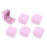 RJ Displays -6 Parça Lüks Pembe Kadife Kolye Küpe Kolye Saklama Hediye Takı Teşhir Kutusu Yıldönümü, Düğün, Nişan, Teklif, Noel, Sevgililer Günü, Anneler Günü Takı Hediyesi