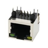 RJ45 8P8C Işıklı Dişi Ethernet Konnektörü - PCB Tipi
