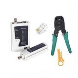 RJ45 BNC Network Test Cihazı, RJ11-RJ9-RJ45 3'lü Sıkma Pensesi, RJ45 100 Adet Konnektör Soket Set