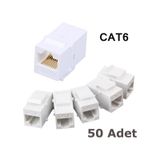 RJ45 Cat6 Konnektör Keystone Jack Dişi Dişi Ara Uzatma - 50 Adet