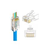 Rj45 Cat6 Yeni Nesil Delikli Jack Konnektör - Yeni Nesil Ez Delikli Rj45 Network Jack 50 Adet