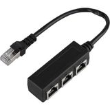 RJ45 Ethernet Splitter Adaptör 1 Erkek 3 Dişi Lan Çoklayıcı Internet Paylaştırıcı Cat5 Cat