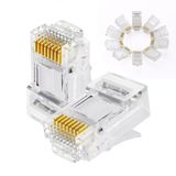 RJ45 Konnektör 50 Adet Network Cat5 Cat6 Jak Jack Ethernet Uç