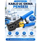 RJ45 Pense RJ12 RJ45 Sıkma Makaslı Yeni Nesil Ağ Pense Ez RJ45 Crimper 8p 6p Ethernet Utp Jak Çakma Pensesi