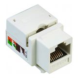 RJ45 Şase Utp Cat6 90 Derece Keystone Jack 8P8C (10'lu Paket) - Beyaz