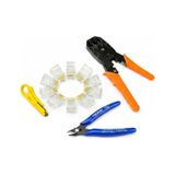 Rj45 Sıkma Pensesi + 100 Adet Rj45 Konnektör + Yan Keski Network Seti
