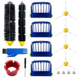 Rjnlsc 9 Paket Yedek Parça Aksesuarları irobot Roomba 600 500 Serisi 694 675 676 692 695 677 671 655 645 690 680 660 650 620 614 595 585 564 robot, 4 Filtre 4 Yan Fırça 1Kıl ve 1 Çırpıcı Fırça