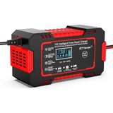 RJTianye 12V 6A Akıllı Araba Motosiklet LCD Ekran Araç Akü Onarım Hızlı Şarj Cihazı Islak Kuru Jel Kurşunasit