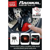 RK10 Dövme Çelik Onaylı Motosiklet Disk Kilit Alarmı 120DB Güçlendirilmiş Su Geçirmez Kilit