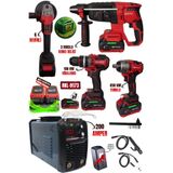 Rkl-9173 Retools Bordo 5 Lı Set (4 Lü Set + 200 Amper Kaynak)