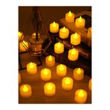 rkm store Led Mum 12’li Tealight Set – Pilli, Dumansız, Dekoratif LED Mum – Sarı Işık Ortam Aydınlatma