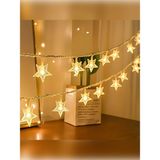 Rkm Store Yıldız LED Işık 5 Metre – 20 Yıldızlı Gün Işığı Fişli Dekoratif Ramazan ve Süsleme LED Aydınlatma
