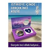 rkmstore İstiridye İnci Kolye Kadın Şık Zarif Tasarım Paslanmaz Çelik Zincirli İnci Kolye Hediyelik Takı