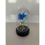 Rkmstore Sevgililer Ve Anneler Gününe Özel Hediyelik Dekoratif Solmayan Mavi Sonsuzluk Gül Rgb Ledli Fanus