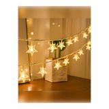 rkmstore Yıldız Led Işık 5 Metre – 20 Yıldızlı Gün Işığı Fişli Dekoratif Ramazan ve Süsleme Led Aydınlatma