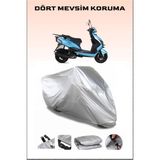 Rks Blazer 50 Xr Uyumlu Motorsiklet Branda, Motor Örtüsü - Gri, Arka Çanta ve Kilit Uyumsuz