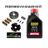 Rks Dark Blue Performans Ön Varyatör Yağlı Bakım Seti Motul 5000 10W40 M1020