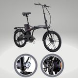 Rks DS10 Pro Katlanabilir İnce Teker Elektrikli Bisiklet 20 inç 7 Vites Siyah Renk