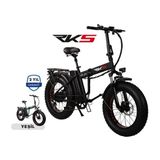 RKS Nitro Pro Katlanır Kalın Teker Siyah Elektrikli Bisiklet