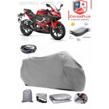 Rks RK125-R Branda Gri Arka Çanta Uyumlu(Topcase) Motosiket Brandası Motor Örtüsü Çadır Su Geçirmez Motosiklet Kılıfı Motor Brandası,lastikli,taşıma Torbalı