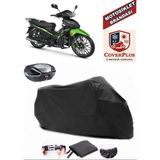 Rks Sniper 50 Pro x Branda Siyah Arka Çanta Uyumlu(Topcase) Motosiket Brandası Motor Örtüsü Çadır Su Geçirmez Motosiklet Kılıfı Motor Brandası,lastikli,taşıma Torbalı