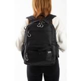 Rky Serenity Sanmorris Unisex Çok Bölmeli Suya Dayanıklı Paraşüt Kumaş Laptop Bölmeli Okul ve Günlük Sırt Çantası - Siyah
