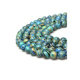 RLX BUJİTERİ Mavi Siyah Parçalı Malakit Doğal Taş 8 Mm-takı Tasarım, Hobi