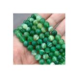 RLX BUJİTERİ Yeşil Akik Doğal Taş 8 Mm-takı Tasarım, Hobi