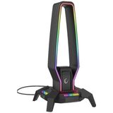RM-H27 Igrıs Type-C Rgb Siyah Kulaklık Standı
