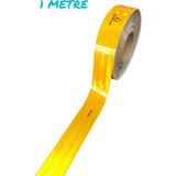 Rm Tüvtürk Onaylı Fosforlu Düz Şerit Bant Sarı 1 Metre Reflektör Malzeme ile Güvenli Kullanım E8 Belge