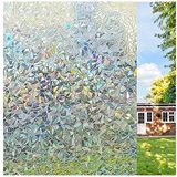 RMane Pencere folyosu, 3D statik kendinden yapışkanlı dekoratif folyo, görüş engelleyici folyo, ev, balkon veya ofis için (motif, 45 x 200 cm)