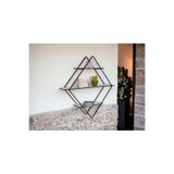 RMD SHOP Dekoratif Metal Duvar Askılı Raf-Banyo Rafı-Kitaplık SİYAH