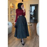 RMG BUTİK Puantiyeli Kloş Etek