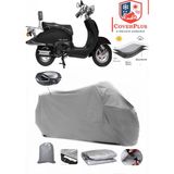 Rmg Moto Gusto Clasico Branda Gri Arka Çanta Uyumlu(Topcase) Motosiket Brandası Motor Örtüsü Çadır Su Geçirmez Motosiklet Kılıfı Motor Brandası,lastikli,taşıma Torbalı