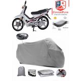 Rmg Moto Gusto Spark 50 Branda Gri Arka Çanta Uyumlu(Topcase) Motosiket Brandası Motor Örtüsü Çadır Su Geçirmez Motosiklet Kılıfı Motor Brandası,lastikli,taşıma Torbalı